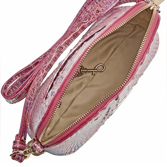 BRAHMIN Melbourne Small Georgina Leather Crossbody Magenta Pink Bag AUTHENTIC - Picture 6 of 14